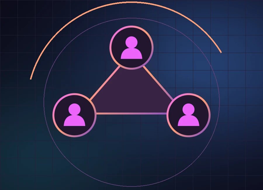Guild marketplaces — original neon guild illustration